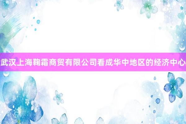 武汉上海鞠霜商贸有限公司看成华中地区的经济中心